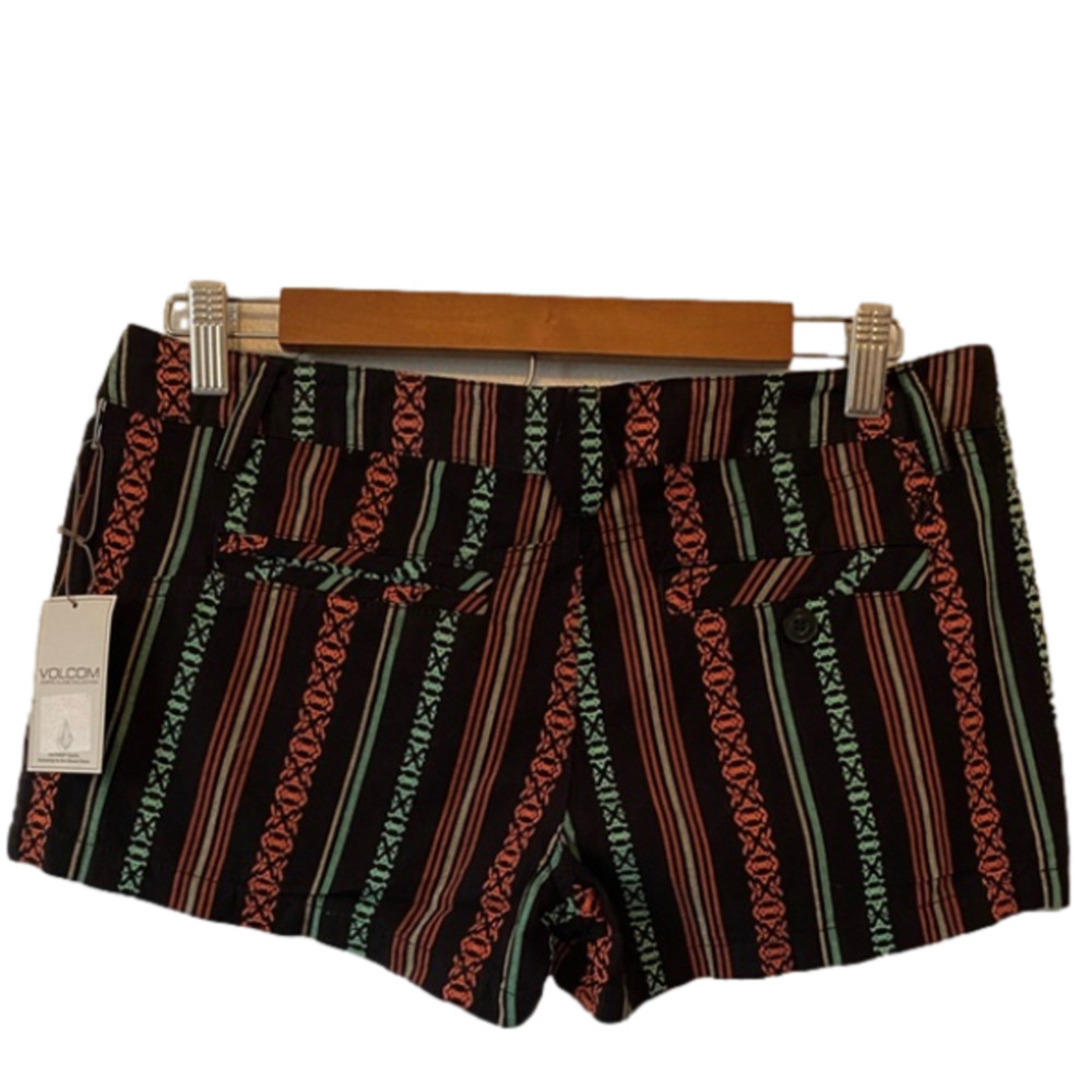 Volcom Jr 5 Boho Frochickie Colorful Aztec Low Rise Vacation Beach Short Y2K 90s